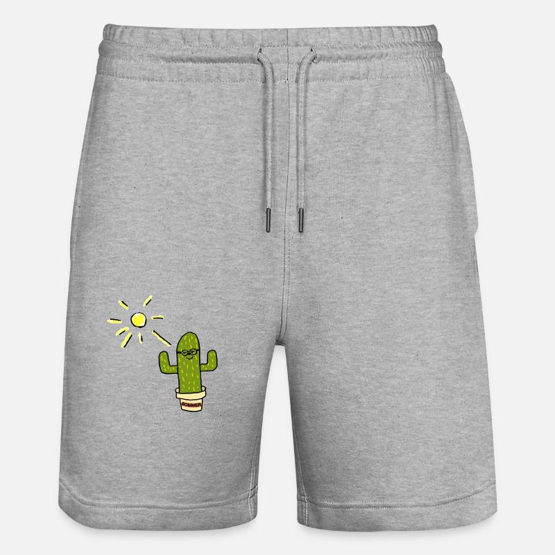 Cactus cactus soleil d'été - Short de jogging bio TRAINER Stanley/Stella unisexe - gris chiné