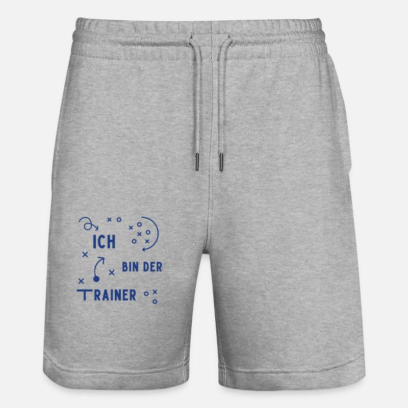 Ich bin der Trainer - Stanley/Stella Unisex Bio Joggingshorts Trainer - Grau meliert
