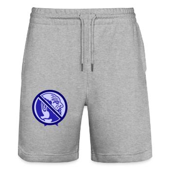 Man, forbidden. Restriction and discrimination - Stanley/Stella Trainer Unisex Organic Jogging Shorts - heather grey - Front - Nik (191cm) & Marisol (170cm)