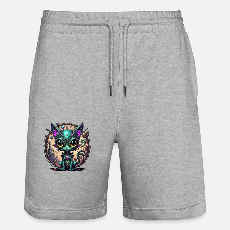 Chat Galaxy - Short de jogging bio TRAINER Stanley/Stella unisexe - gris chiné