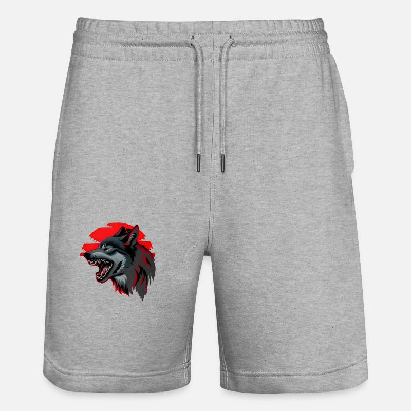 Wolf - Stanley/Stella Unisex Bio Joggingshorts Trainer  - Grau meliert
