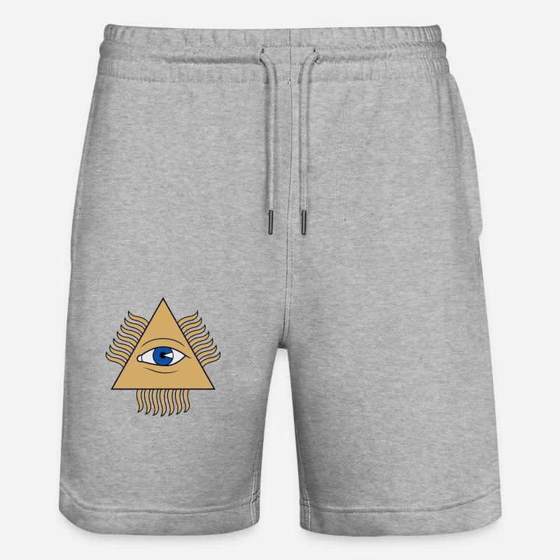 Pyramide de l’œil - Short de jogging bio TRAINER Stanley/Stella unisexe - gris chiné