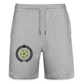 fußball wappen - Stanley/Stella Unisex Bio Joggingshorts Trainer  - Grau meliert - Vorne - Nik (191cm) & Marisol (170cm)