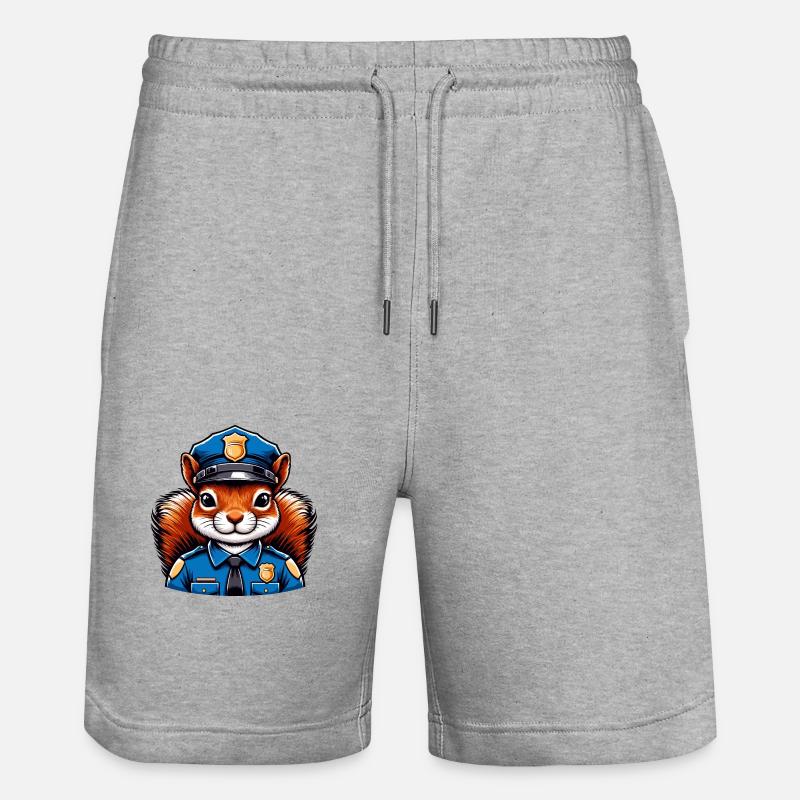 Officier Écureuil - Short de jogging bio TRAINER Stanley/Stella unisexe - gris chiné