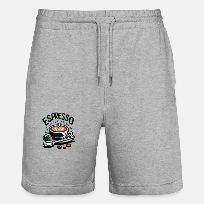 Préparez vous-même un expresso - Short de jogging bio TRAINER Stanley/Stella unisexe - gris chiné