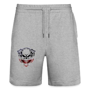 Army War Military Uniform Force Soldier Camouflage - Stanley/Stella Trainer Unisex Organic Jogging Shorts - heather grey - Front - Nik (191cm) & Marisol (170cm)