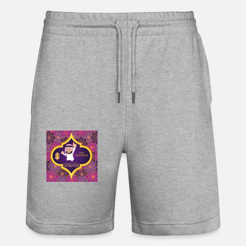Ramadan, Aïd Moubarak - Short de jogging bio TRAINER Stanley/Stella unisexe - gris chiné