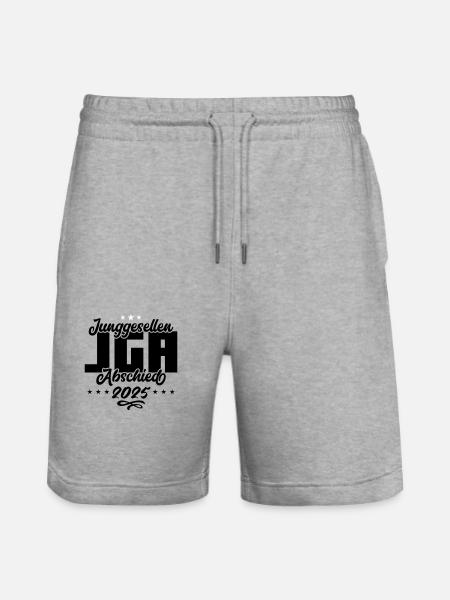 jga junggesellenabschied 2025 - Stanley/Stella Unisex Bio Joggingshorts Trainer - Grau meliert