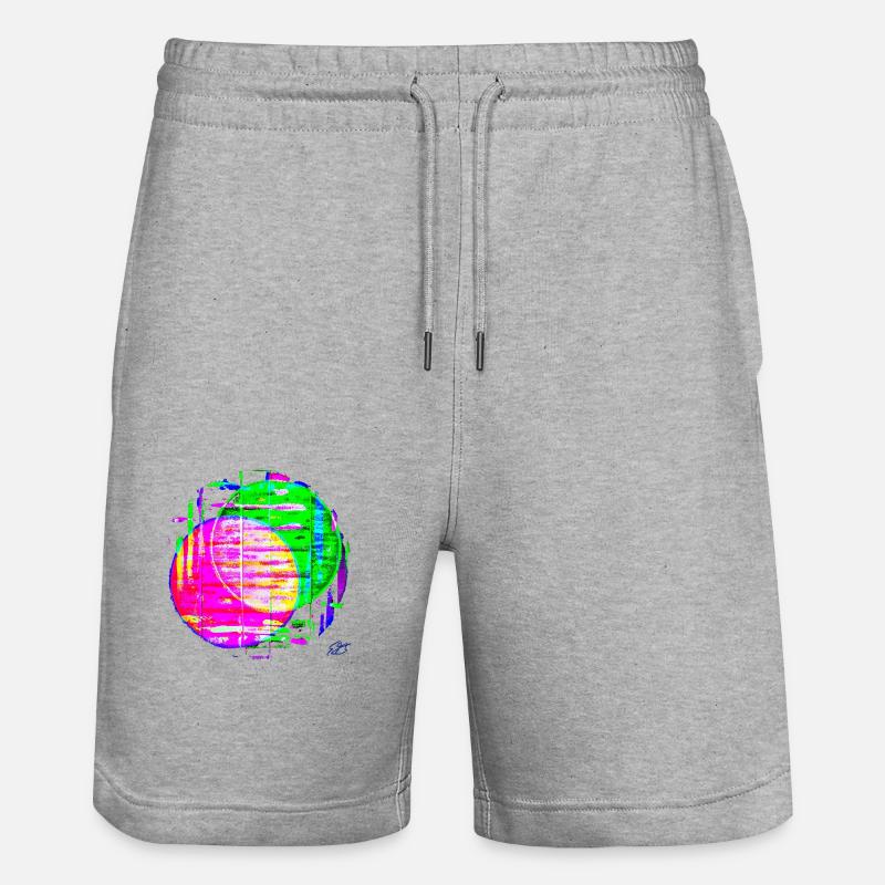 « Circle2 » par Acryl Gallery & Design - Short de jogging bio TRAINER Stanley/Stella unisexe - gris chiné