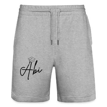 abi2024 - Stanley/Stella Unisex Bio Joggingshorts Trainer  - Grau meliert - Vorne - Nik (191cm) & Marisol (170cm)