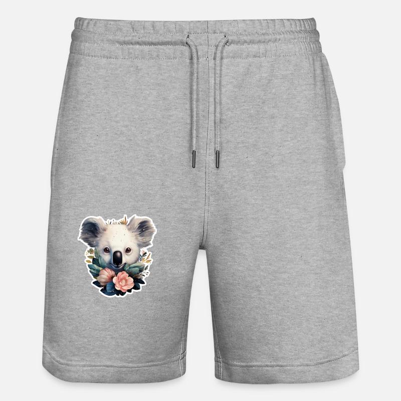 Koala Mignon - Short de jogging bio TRAINER Stanley/Stella unisexe - gris chiné