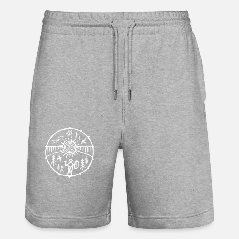Chaman / Terre Mère - Short de jogging bio TRAINER Stanley/Stella unisexe - gris chiné