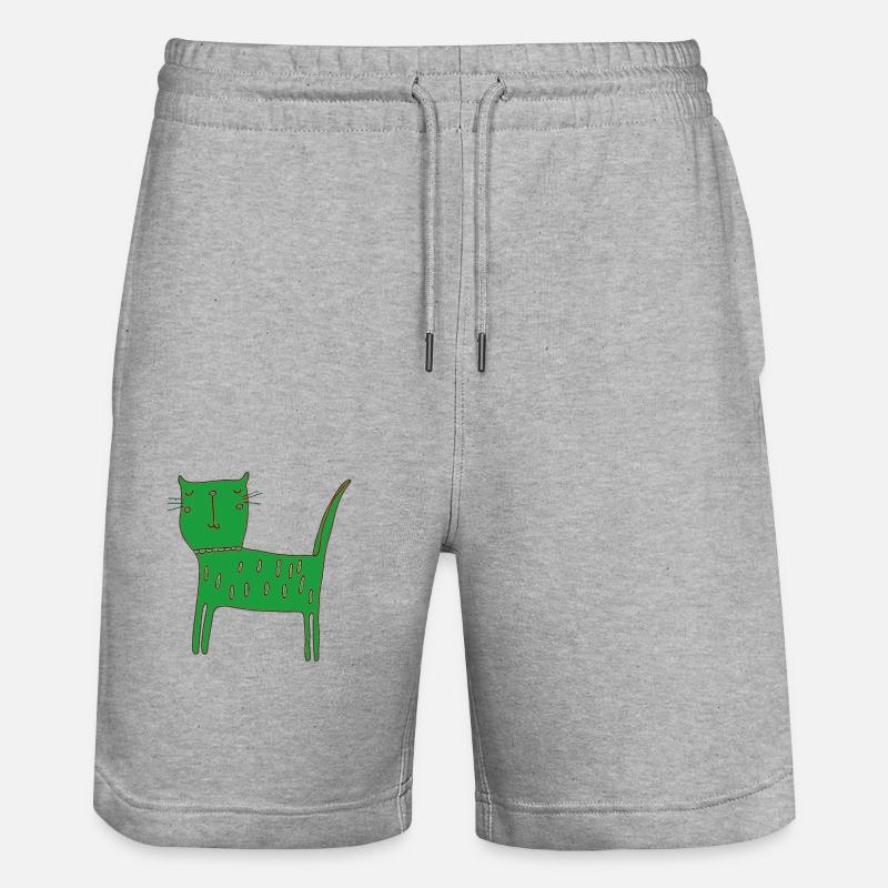 Vert chat - Short de jogging bio TRAINER Stanley/Stella unisexe - gris chiné