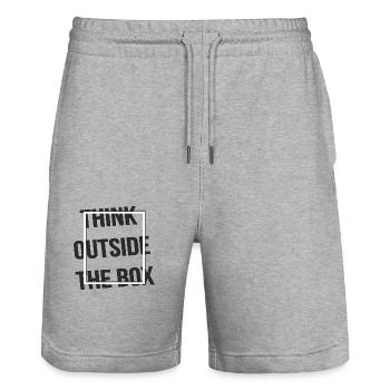 think outside the box - Stanley/Stella Unisex Bio Joggingshorts Trainer  - Grau meliert - Vorne - Nik (191cm) & Marisol (170cm)