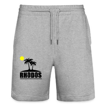 rhodos - Stanley/Stella Unisex Bio Joggingshorts Trainer  - Grau meliert - Vorne - Nik (191cm) & Marisol (170cm)