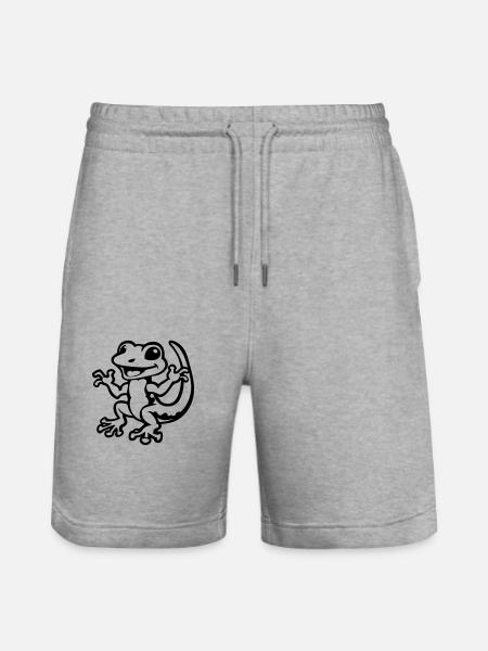 gecko tier - Stanley/Stella Unisex Bio Joggingshorts Trainer  - Grau meliert