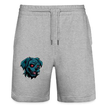 Hund Halloween Comic Zombie - Stanley/Stella Unisex Bio Joggingshorts Trainer  - Grau meliert - Vorne - Nik (191cm) & Marisol (170cm)