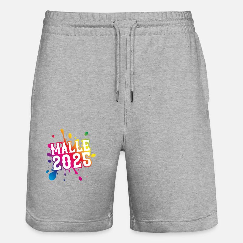 Malle 2025 Klecks - Stanley/Stella Unisex Bio Joggingshorts Trainer  - Grau meliert