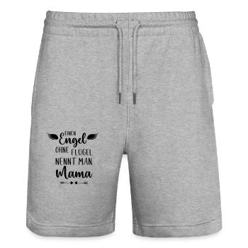 Ein Engel ohne Flügel - Stanley/Stella Unisex Bio Joggingshorts Trainer  - Grau meliert - Vorne - Nik (191cm) & Marisol (170cm)