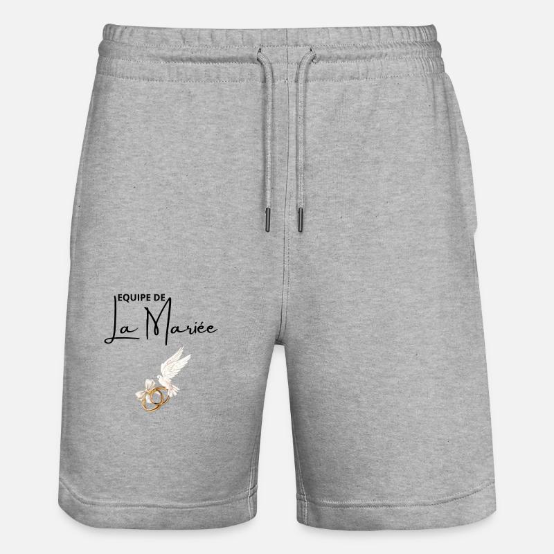 Équipe de La mariée - Short de jogging bio TRAINER Stanley/Stella unisexe - gris chiné
