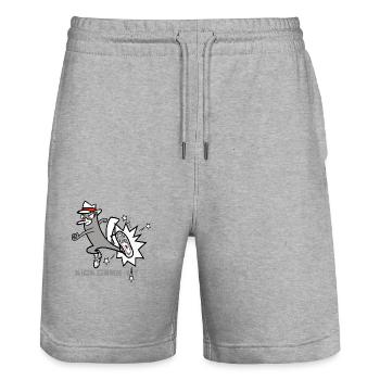 Kick Game Lit – Urban Sneaker Style - Stanley/Stella Trainer Unisex Organic Jogging Shorts - heather grey - Front - Nik (191cm) & Marisol (170cm)