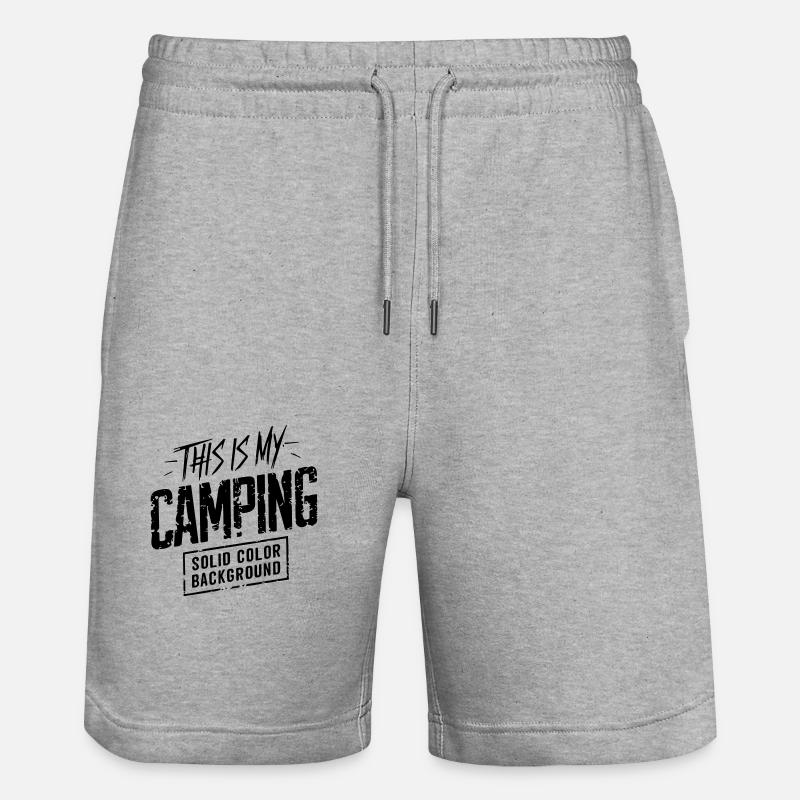 c'est mon camping - Short de jogging bio TRAINER Stanley/Stella unisexe - gris chiné