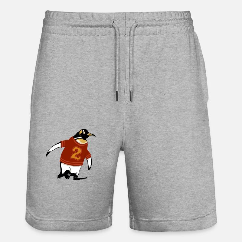 Pingouin avec chemise 2 - Short de jogging bio TRAINER Stanley/Stella unisexe - gris chiné