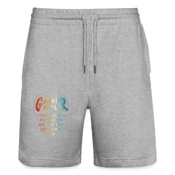 Gamer Girl Video Games With The Girls - Stanley/Stella Trainer Unisex Organic Jogging Shorts - heather grey - Front - Nik (191cm) & Marisol (170cm)