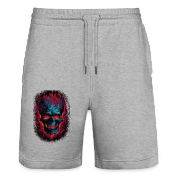 Astrophysics Earth Present Humor Funny Quote - Stanley/Stella Trainer Unisex Organic Jogging Shorts - heather grey - Front - Nik (191cm) & Marisol (170cm)