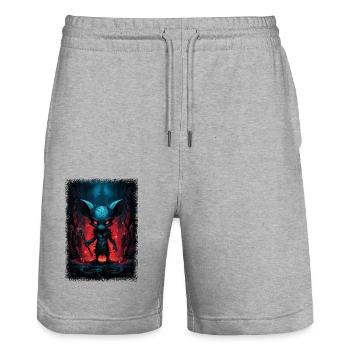 humor cute statement fun come we will okay - Stanley/Stella Unisex Bio Joggingshorts Trainer  - Grau meliert - Vorne - Nik (191cm) & Marisol (170cm)
