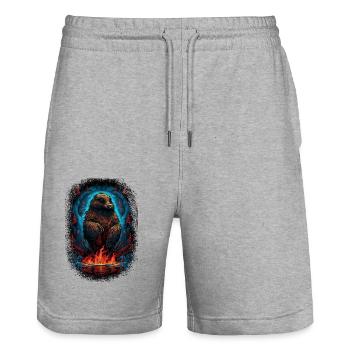 animal lovers funny quote statement animal - Stanley/Stella Unisex Bio Joggingshorts Trainer  - Grau meliert - Vorne - Nik (191cm) & Marisol (170cm)