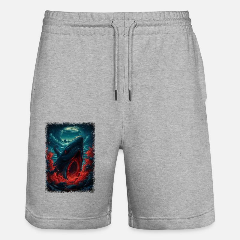Pêche Cool Citation Drôle Drôle - Short de jogging bio TRAINER Stanley/Stella unisexe - gris chiné
