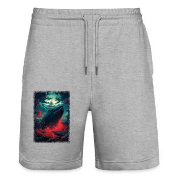 Ireland Birthday Present Idea Funny Quote - Stanley/Stella Trainer Unisex Organic Jogging Shorts - heather grey - Front - Nik (191cm) & Marisol (170cm)