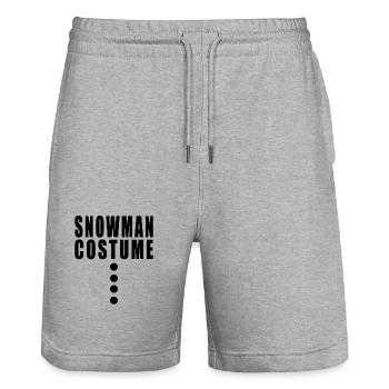 Snowman Costume - Stanley/Stella Unisex Bio Joggingshorts Trainer  - Grau meliert - Vorne - Nik (191cm) & Marisol (170cm)