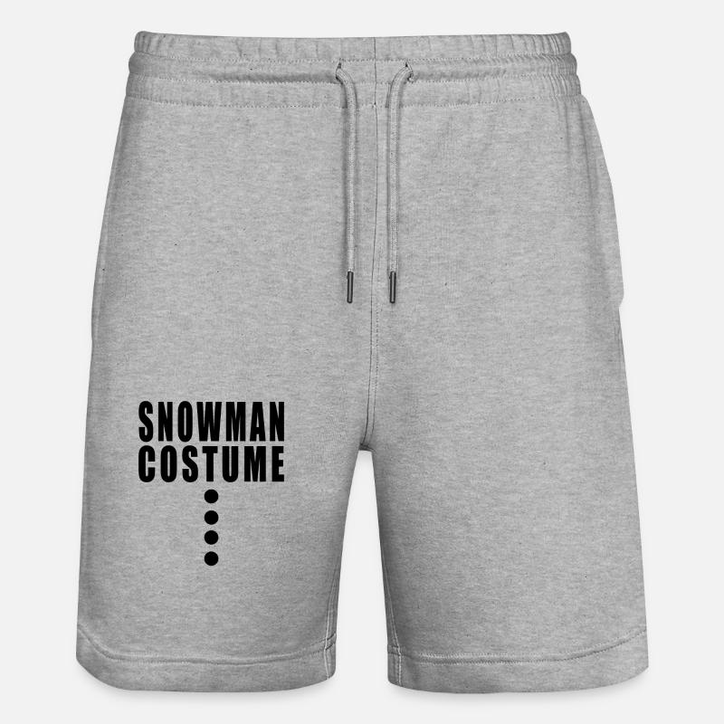 Snowman Costume - Stanley/Stella Unisex Bio Joggingshorts Trainer - Grau meliert