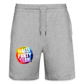 Malle Party Team Bunt - Stanley/Stella Unisex Bio Joggingshorts Trainer  - Grau meliert - Vorne - Nik (191cm) & Marisol (170cm)