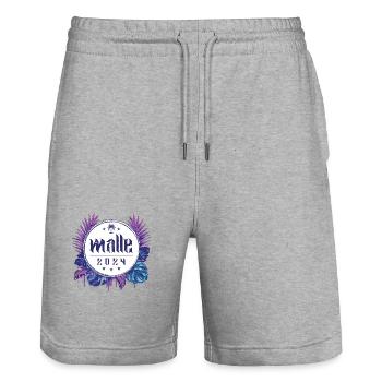 Malle 2024 - Stanley/Stella Unisex Bio Joggingshorts Trainer  - Grau meliert - Vorne - Nik (191cm) & Marisol (170cm)