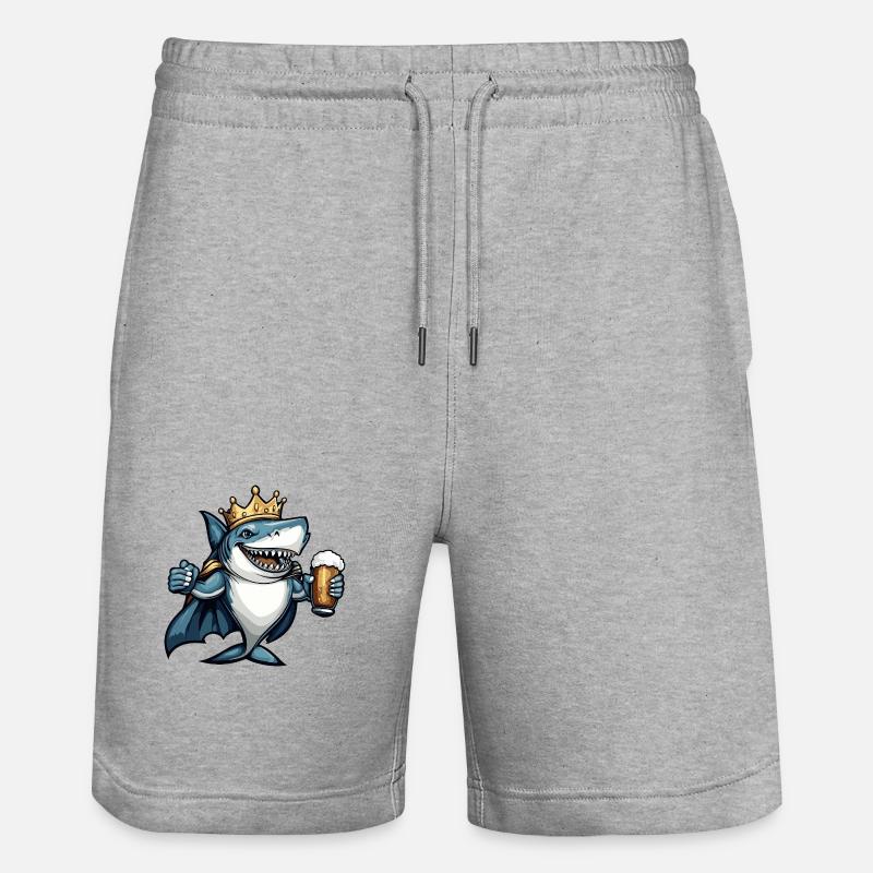 Bière de requin drôle - Short de jogging bio TRAINER Stanley/Stella unisexe - gris chiné