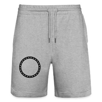 Kreis Kontur Leer - Stanley/Stella Unisex Bio Joggingshorts Trainer  - Grau meliert - Vorne - Nik (191cm) & Marisol (170cm)