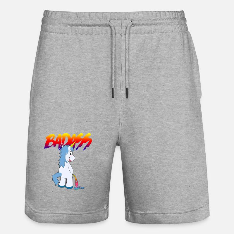 badass2 - Short de jogging bio TRAINER Stanley/Stella unisexe - gris chiné