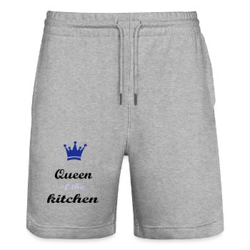 Cook - Stanley/Stella Trainer Unisex Organic Jogging Shorts - heather grey - Front - Nik (191cm) & Marisol (170cm)