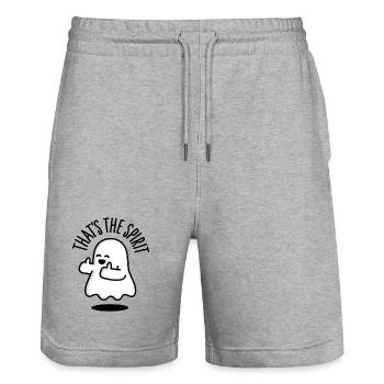 That's the spirit fantôme pouces vers le haut - Short de jogging bio TRAINER Stanley/Stella unisexe - gris chiné - Devant - Nik (191cm) & Marisol (170cm)