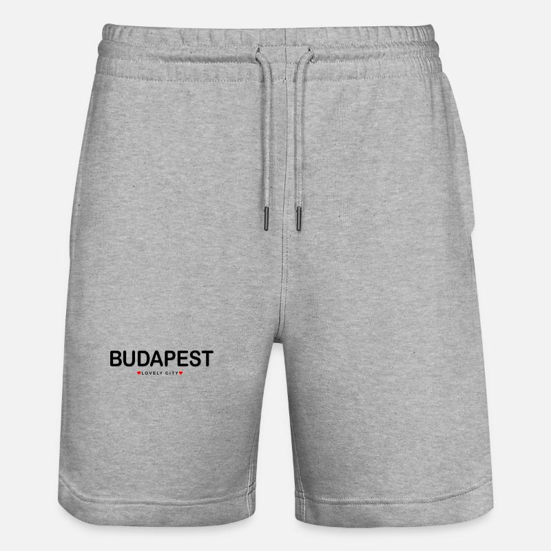 Budapest – Belle ville avec du cœur - Short de jogging bio TRAINER Stanley/Stella unisexe - gris chiné
