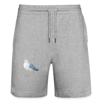 Mouette - Short de jogging bio TRAINER Stanley/Stella unisexe - gris chiné - Devant - Nik (191cm) & Marisol (170cm)