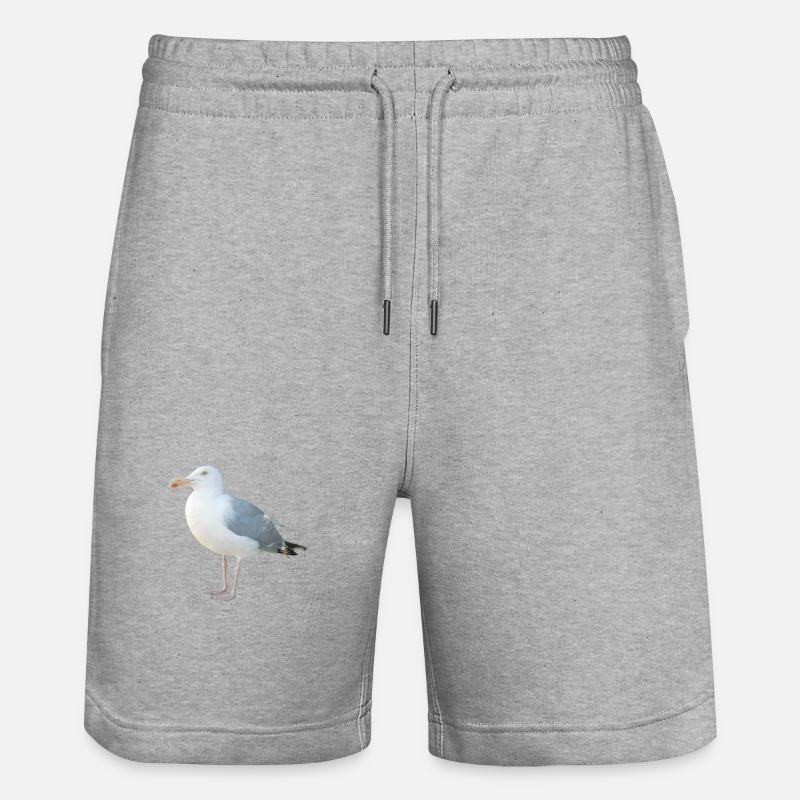 Möwe - Stanley/Stella Unisex Bio Joggingshorts Trainer  - Grau meliert