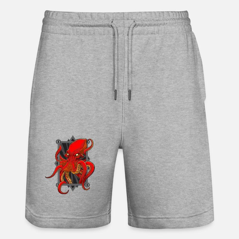 Pieuvres - Short de jogging bio TRAINER Stanley/Stella unisexe - gris chiné