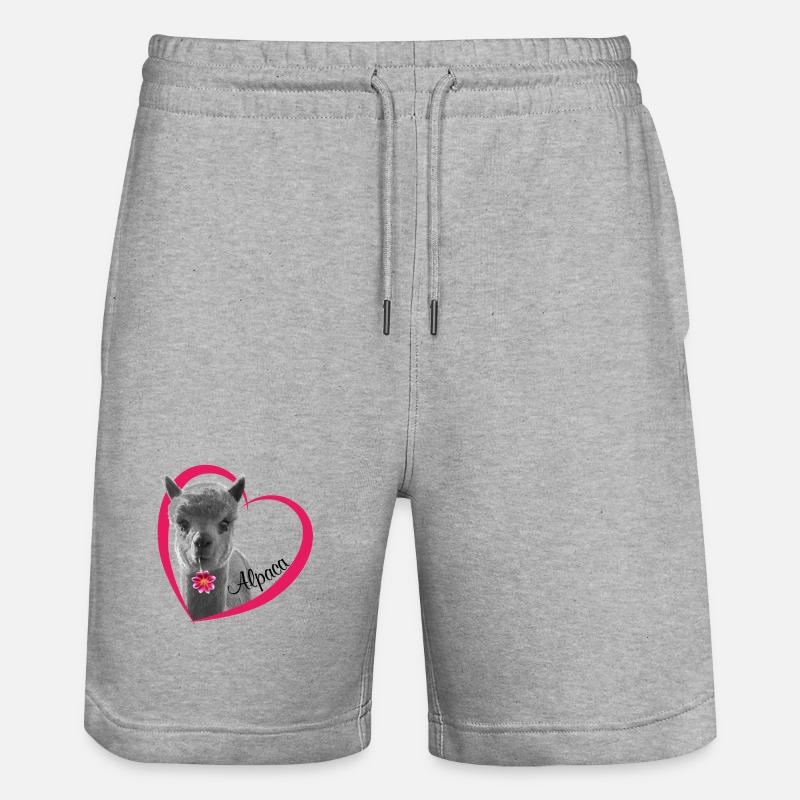 J’adore Alpaca. I love Alpaca - Short de jogging bio TRAINER Stanley/Stella unisexe - gris chiné