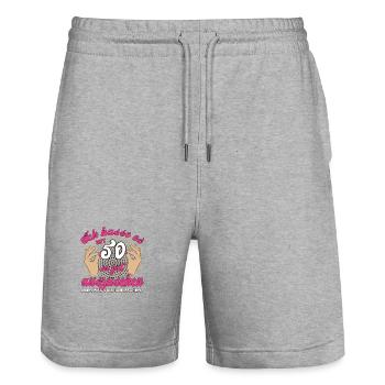Jahrgang 1976 Vintage 50. Geburtstag Retro Damen - Stanley/Stella Unisex Bio Joggingshorts Trainer  - Grau meliert - Vorne - Nik (191cm) & Marisol (170cm)