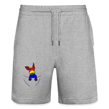 Koala LGBT Regenbogenfahne Gay Pride Gay - Stanley/Stella Unisex Bio Joggingshorts Trainer  - Grau meliert - Vorne - Nik (191cm) & Marisol (170cm)