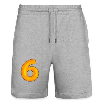6 - Stanley/Stella Trainer Unisex Organic Jogging Shorts - heather grey - Front - Nik (191cm) & Marisol (170cm)